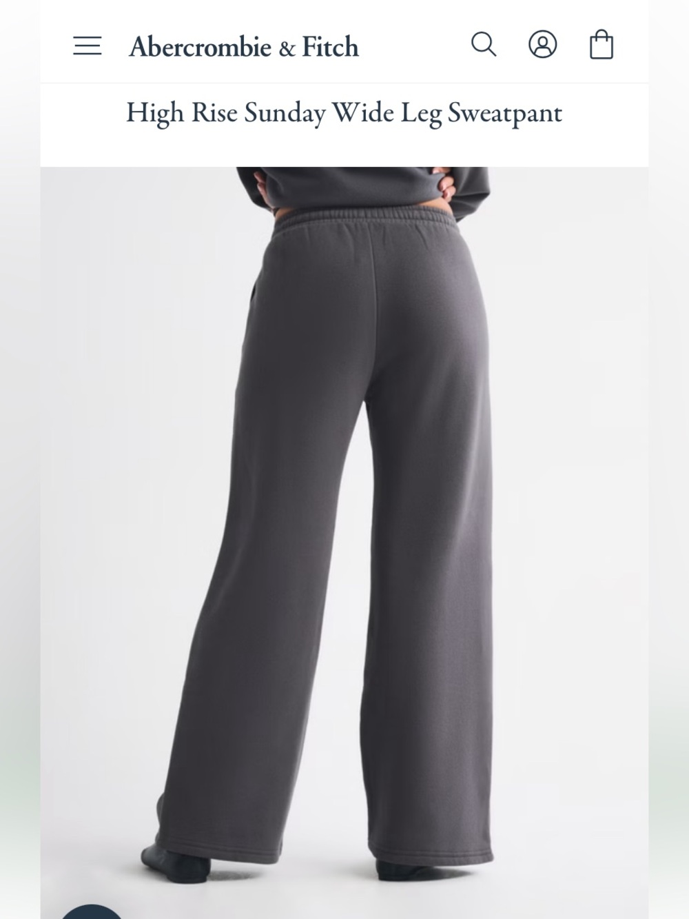 Abercrombie & Fitch Sunday high rise Wide Leg Sweatpants (Set of 2) Large - Picture 6 of 16
